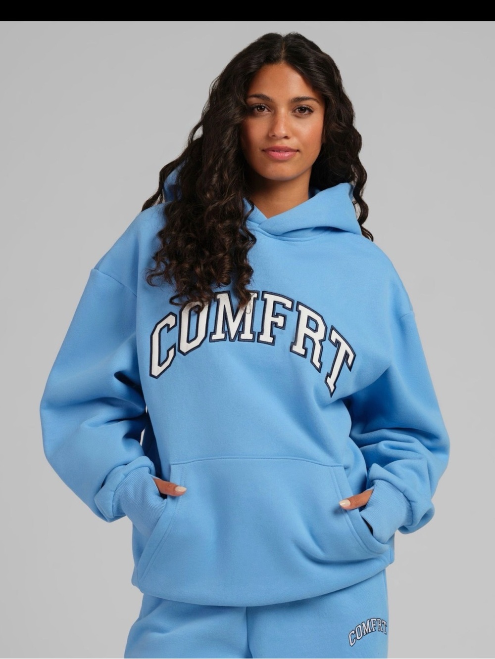 COMFRT Blue Women's Pullover Hoodie NEW VARSITY HOODIE 🩵